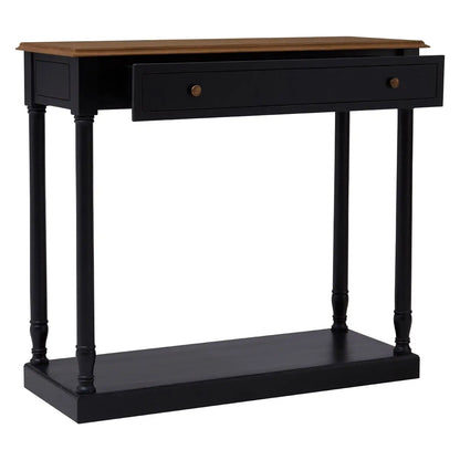 Loire 1 Drawer Black Console Table