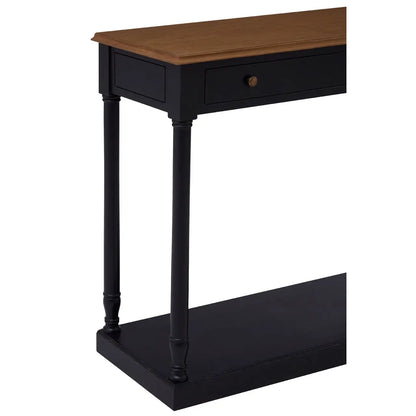 Loire 1 Drawer Black Console Table