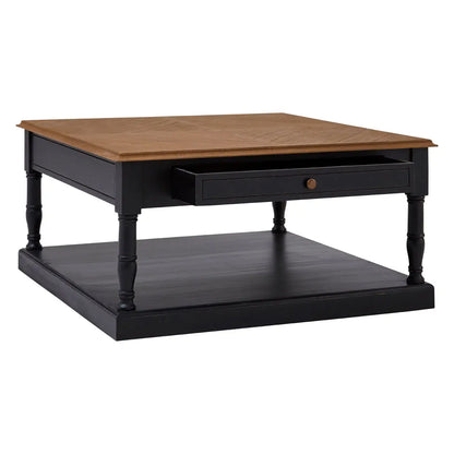 Loire 1 Drawer Black Coffee Table