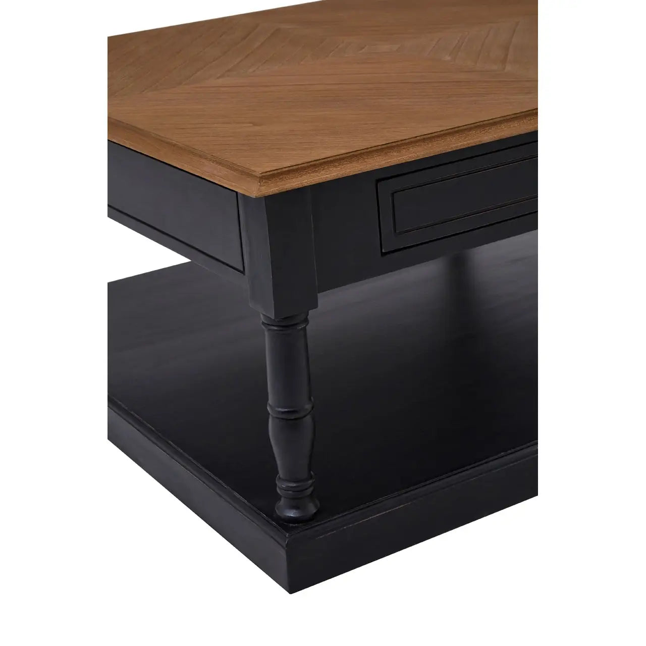 Loire 1 Drawer Black Coffee Table