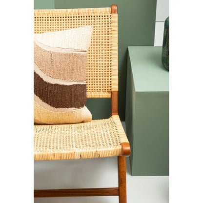 Lovina Teak Wood And Natural Rattan Lounge Chair