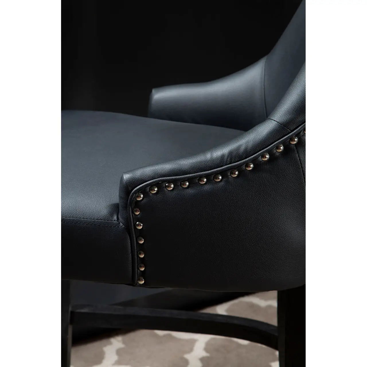 Kensington Townhouse Charcoal Leather Effect Bar Chair