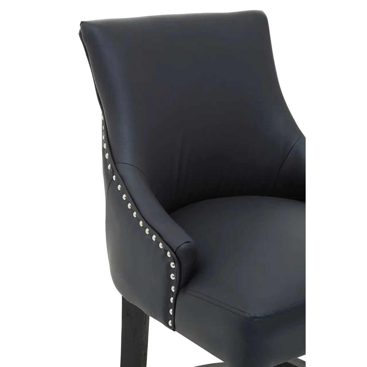 Kensington Townhouse Charcoal Leather Effect Bar Chair