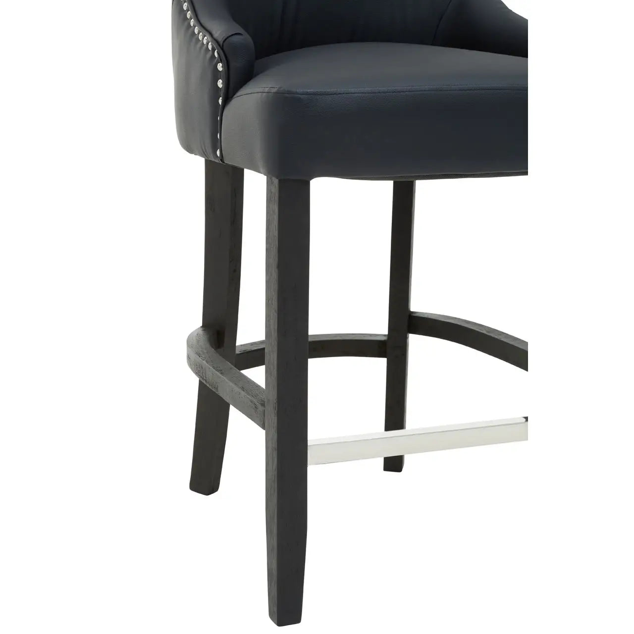 Kensington Townhouse Charcoal Leather Effect Bar Chair