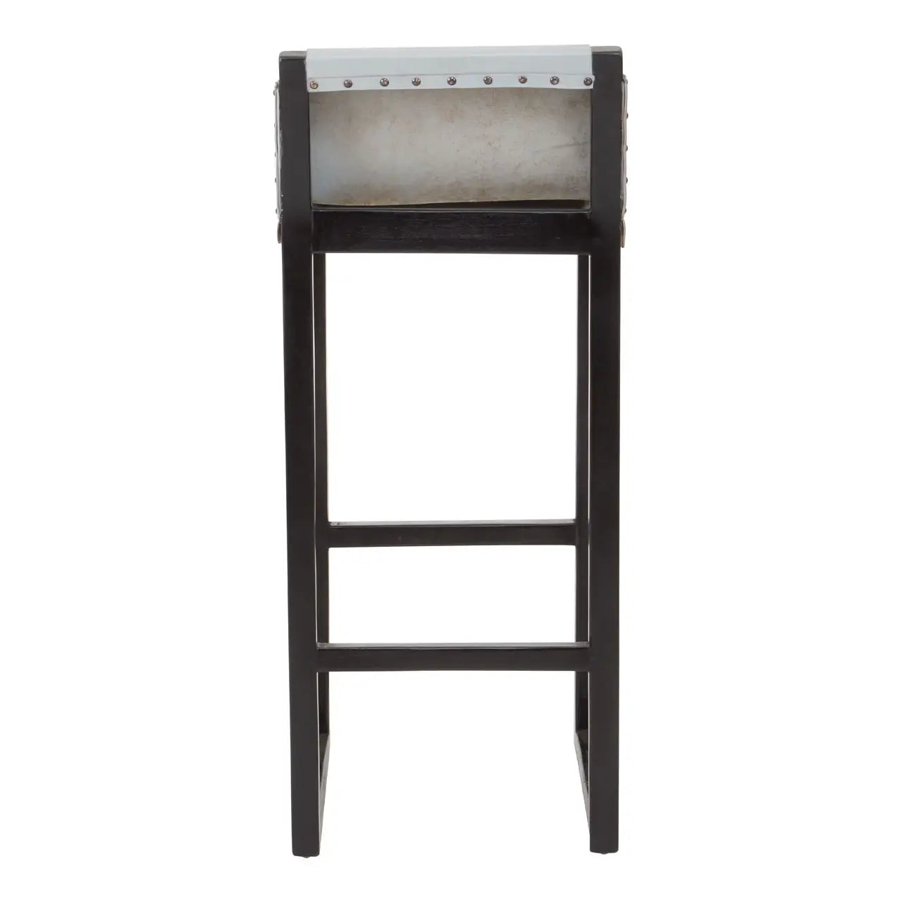 Kendari Grey Leather Bar Stool