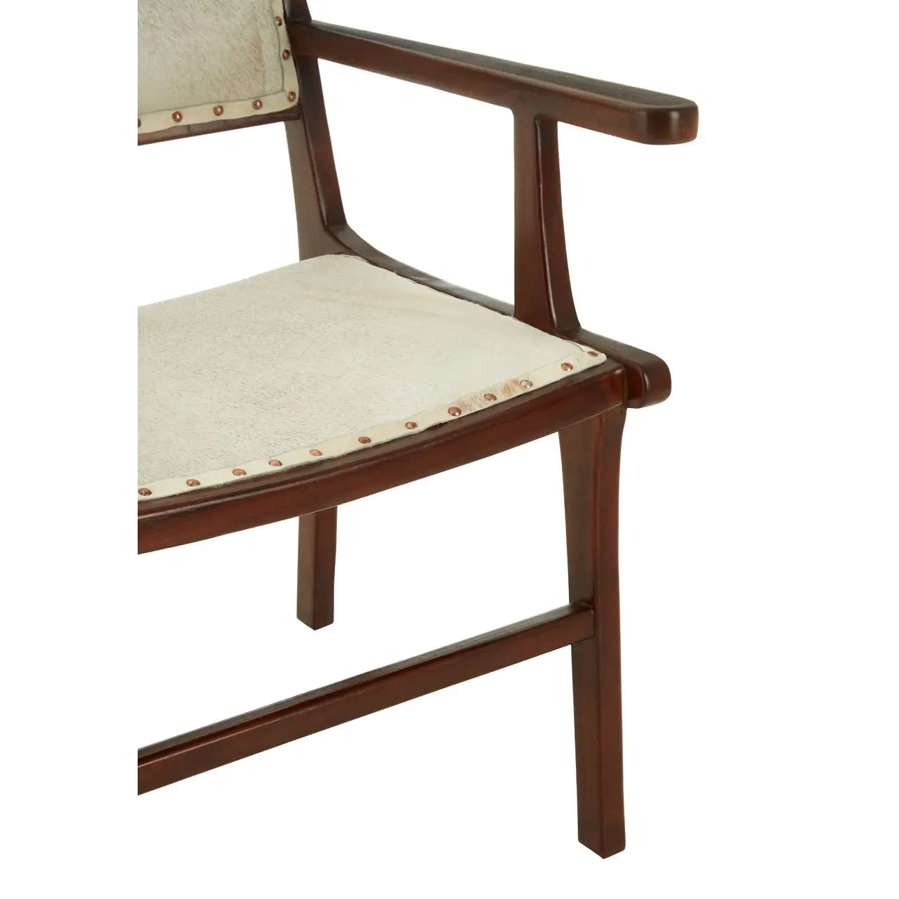 Kendari Leather Teak Wood Dining Chair