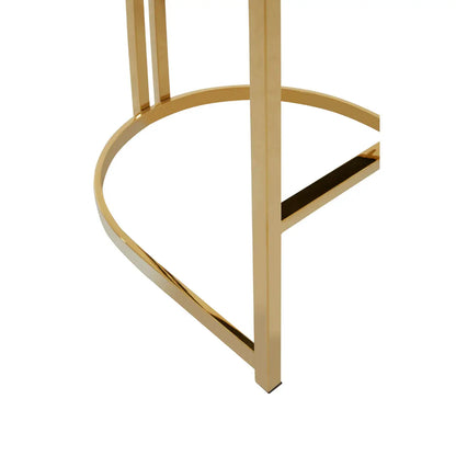 Piermount Black Velvet And Gold Bar Stool