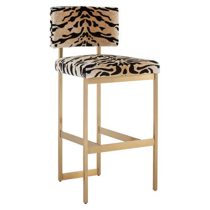 Manhattan Tiger Print Bar Stool