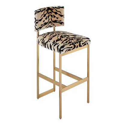 Manhattan Tiger Print Bar Stool