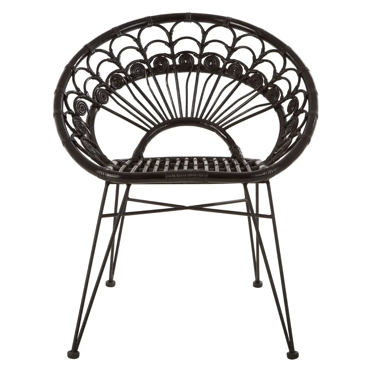 Manado Black Natural Rattan Chair