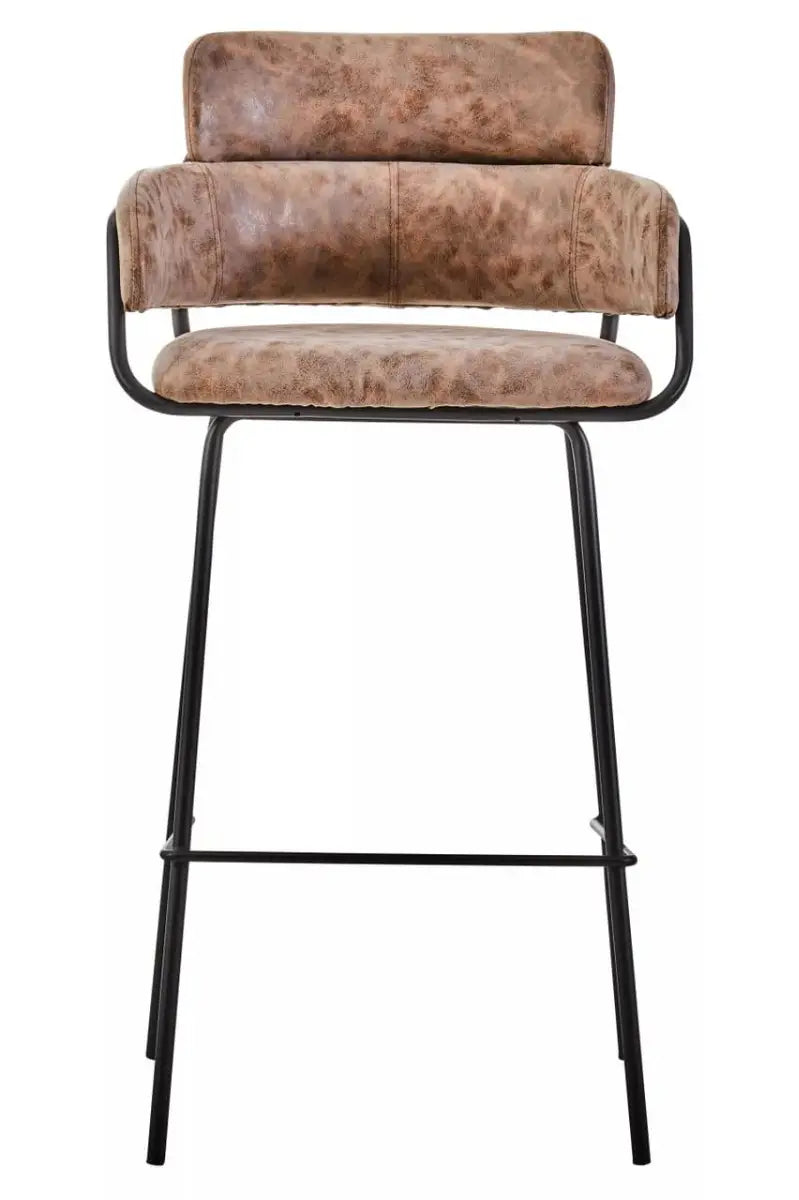 Tamzin Brown Faux Leather Bar Chair