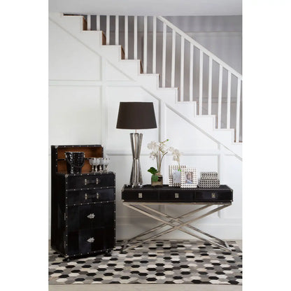 Kensington Townhouse Hair On Hide 3 Drawer Console Table