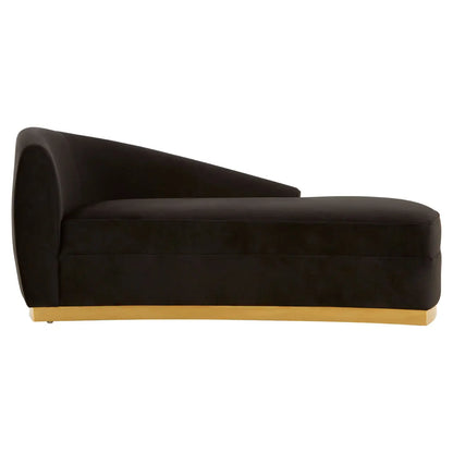 Batix Black Left Arm Chaise Longue