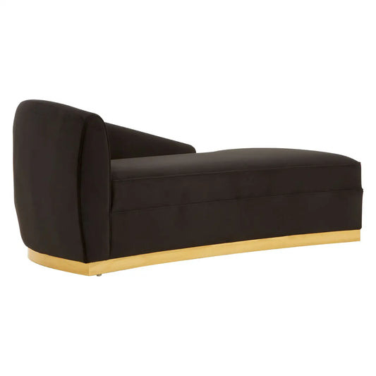 Batix Black Left Arm Chaise Longue