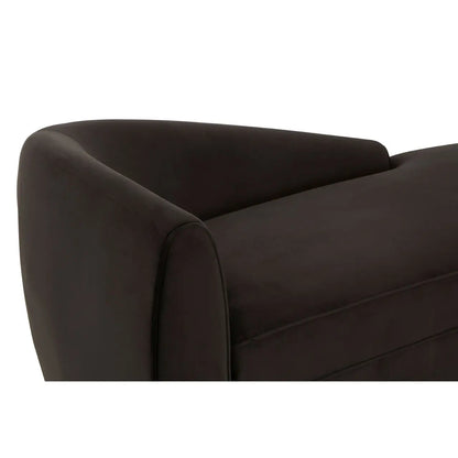 Batix Black Left Arm Chaise Longue