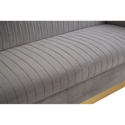 Opal 3 Seat Grey Sofa