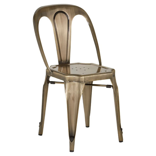 Grange Brass Finish Metal Chair