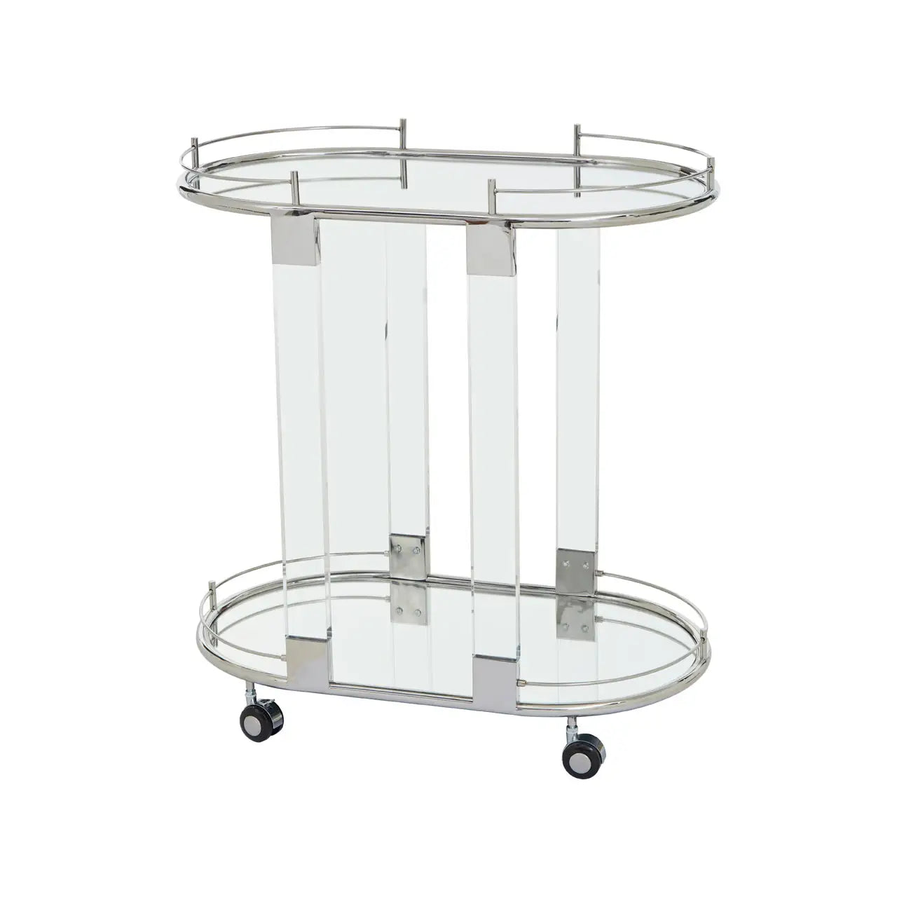 Oria Oval Mirrored Trolley