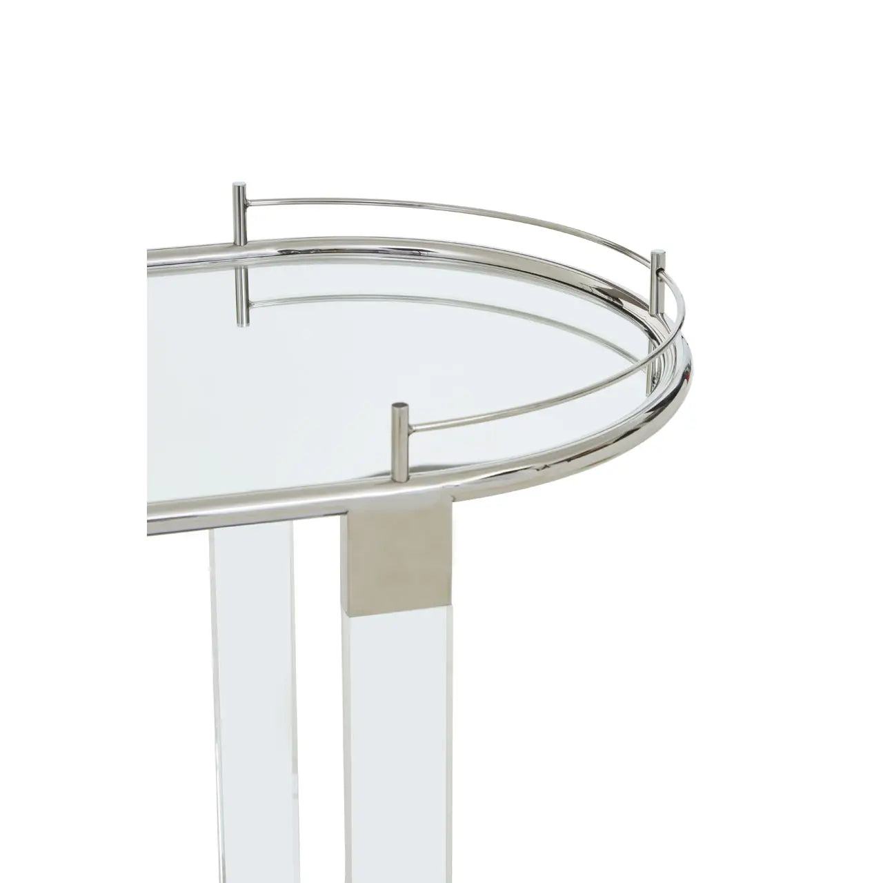 Oria Oval Mirrored Trolley