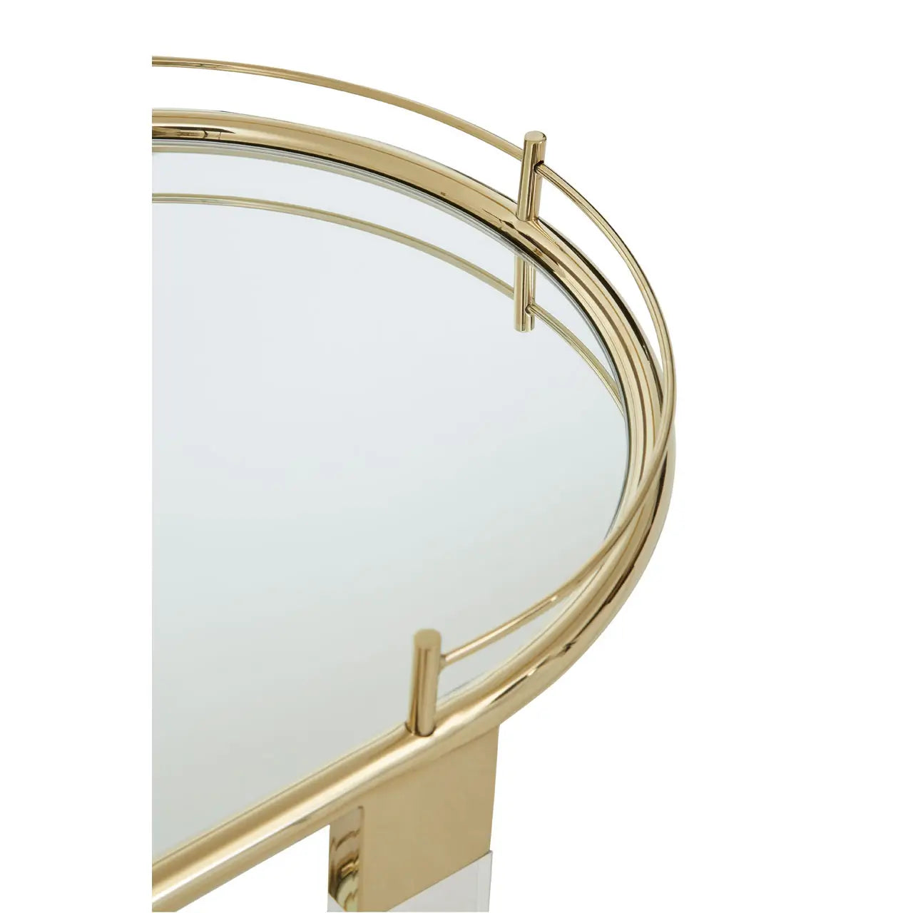 Oria Drinks Trolley With Warm Gold Metallic Frame