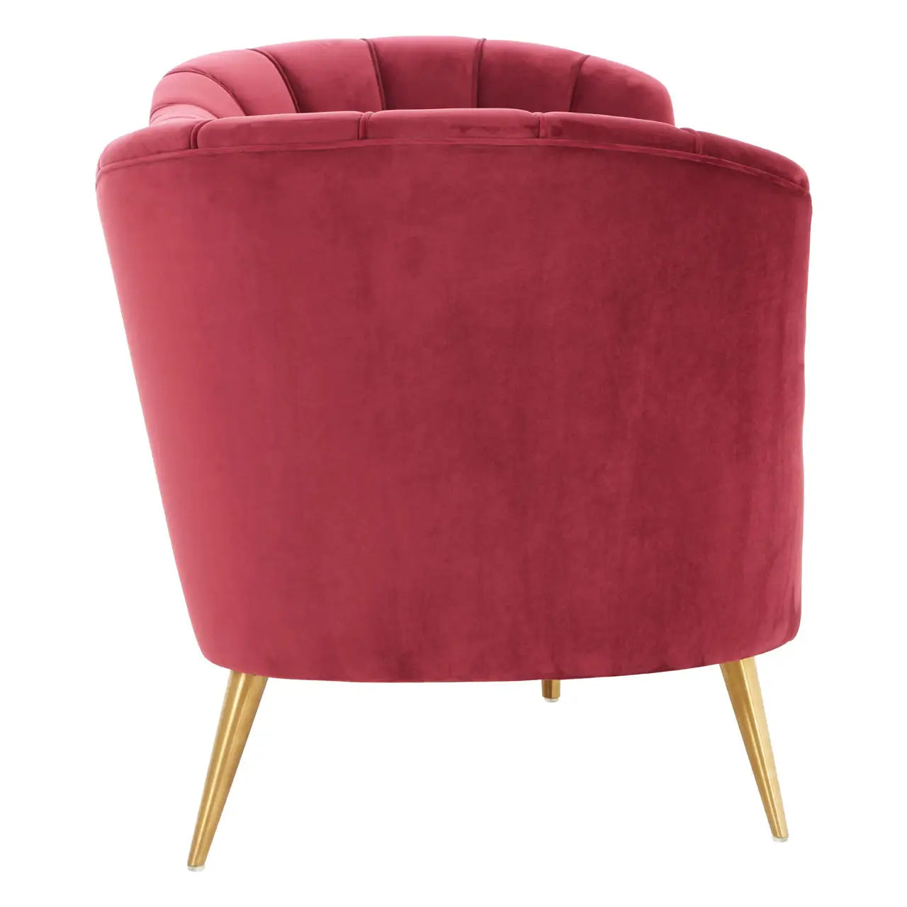 Binky 3 Seat Wine Velvet Sofa