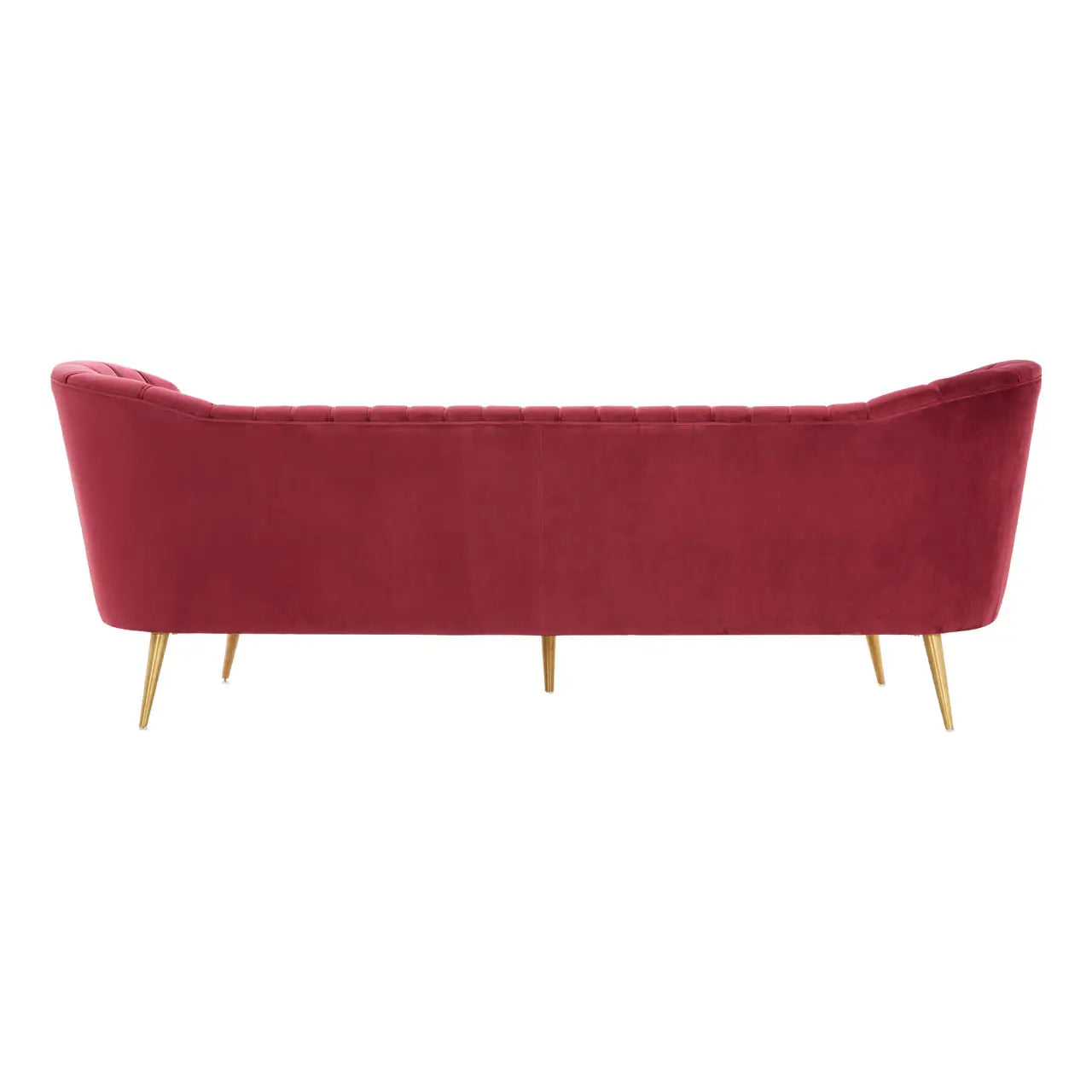 Binky 3 Seat Wine Velvet Sofa