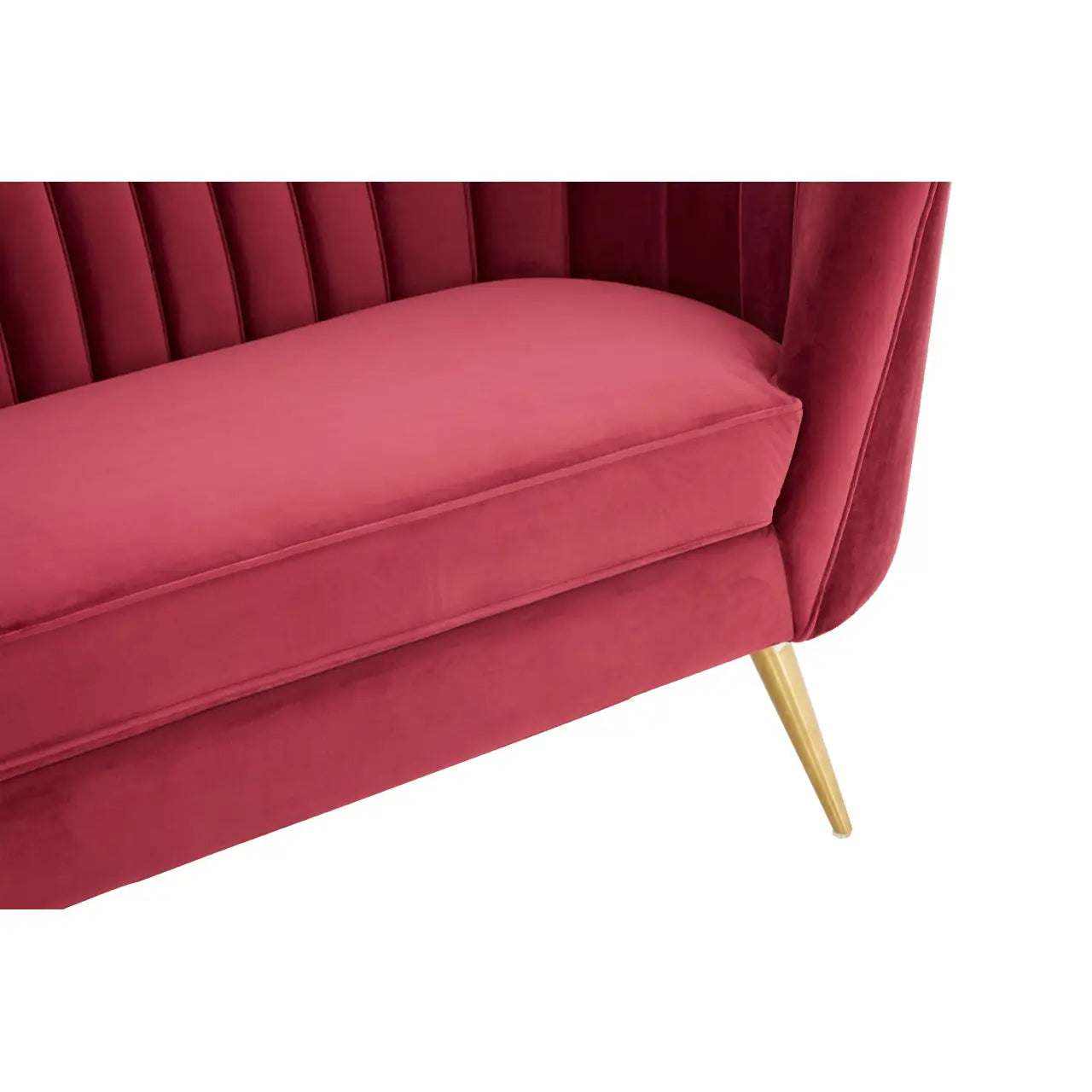 Binky 3 Seat Wine Velvet Sofa