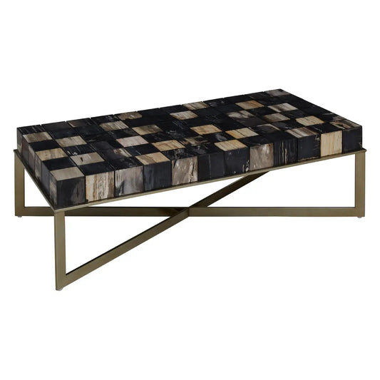 Relic Coffee Table With Brass Finish