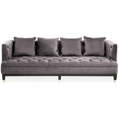 Sefira 3 Seat Viola Pirate Grey Fabric Sofa