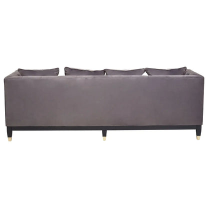 Sefira 3 Seat Viola Pirate Grey Fabric Sofa