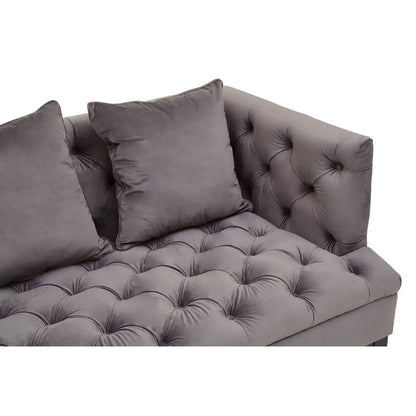 Sefira 3 Seat Viola Pirate Grey Fabric Sofa