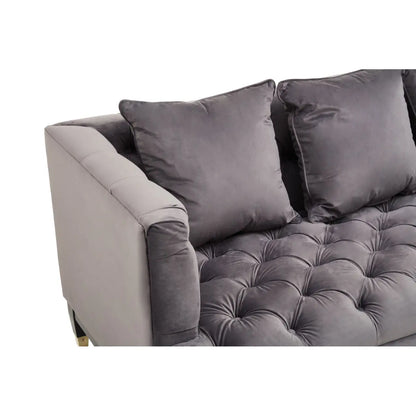 Sefira 3 Seat Viola Pirate Grey Fabric Sofa