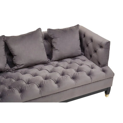 Sefira 3 Seat Viola Pirate Grey Fabric Sofa