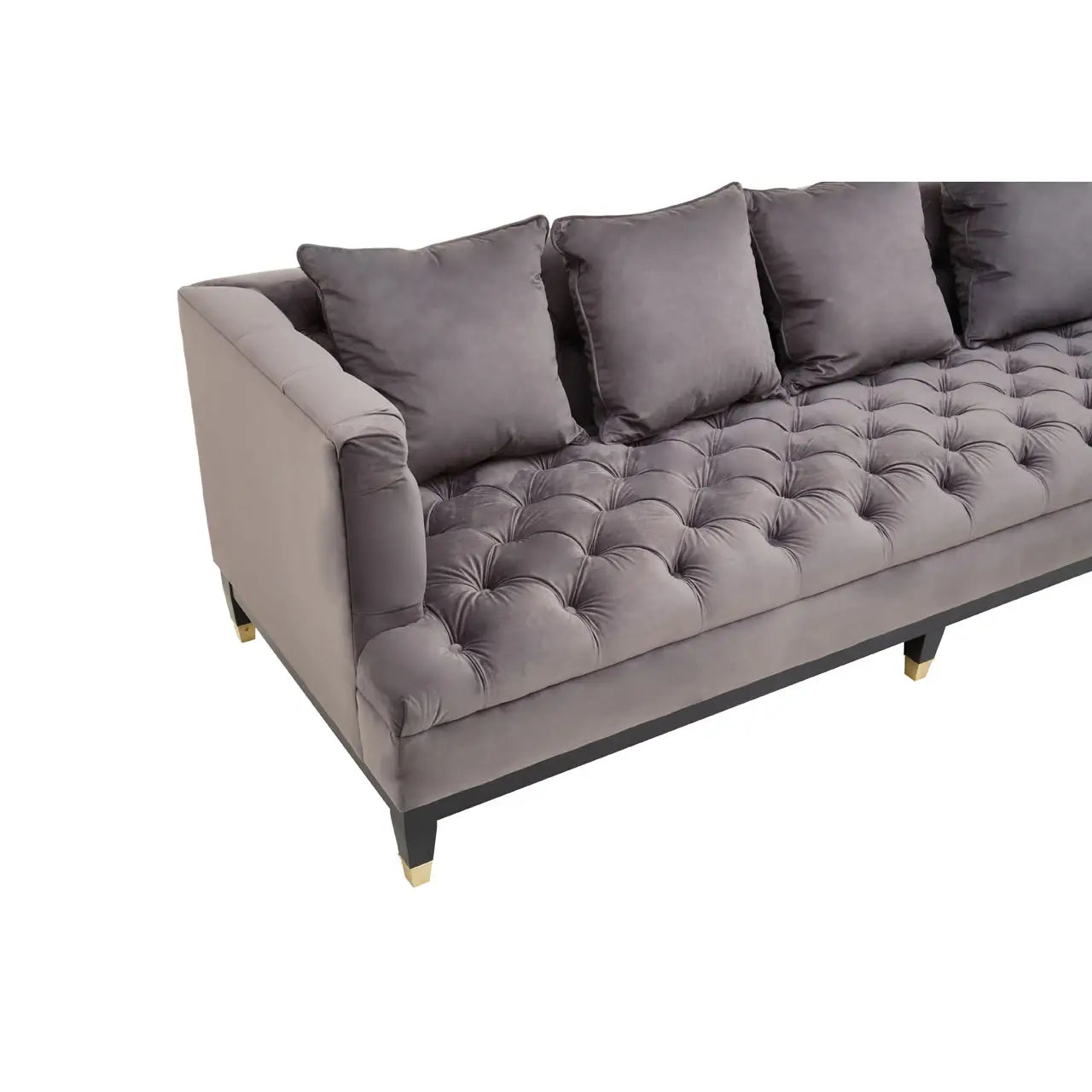 Sefira 3 Seat Viola Pirate Grey Fabric Sofa