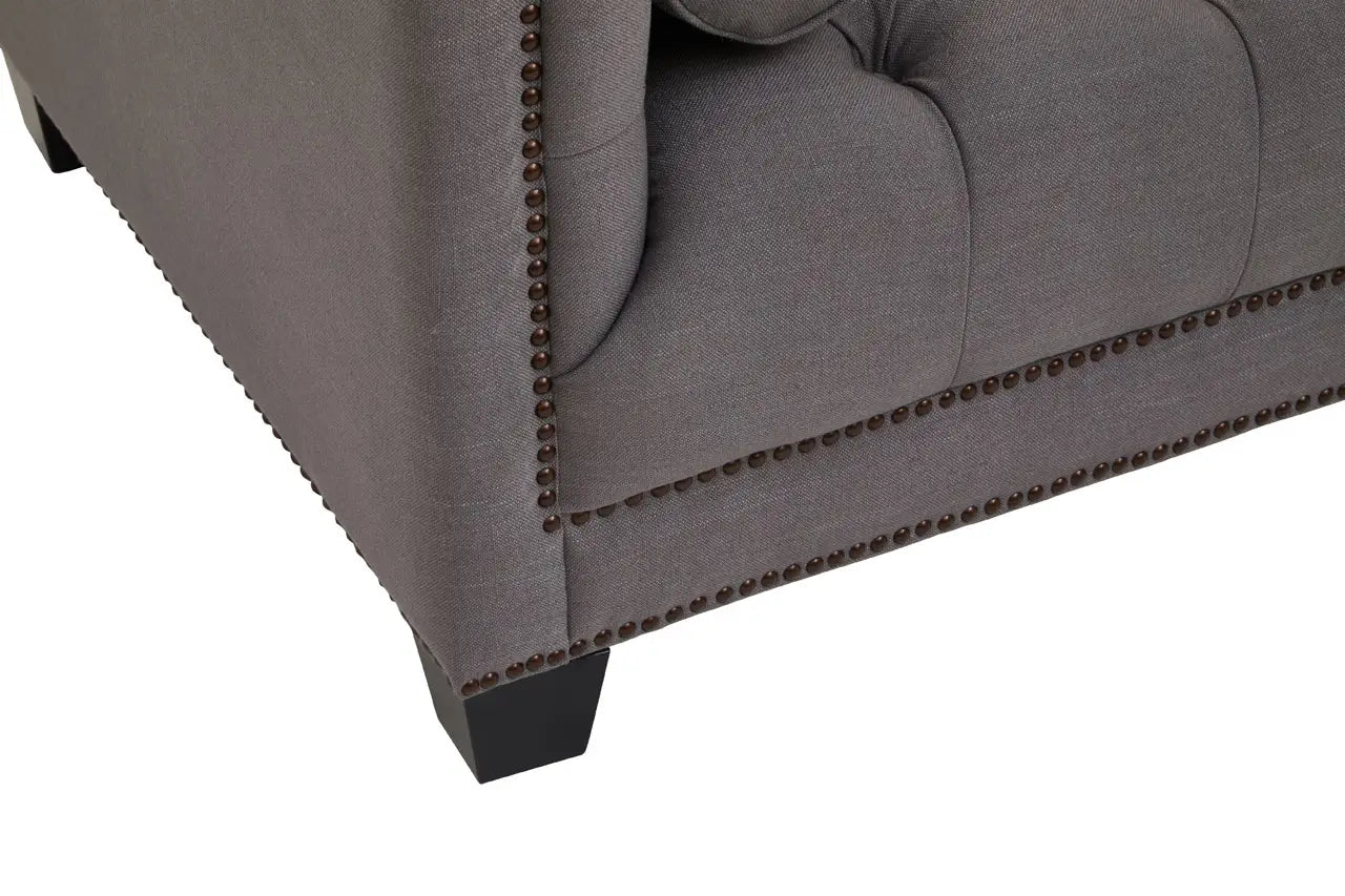 Surina 3 Seat Grey Fabric Sofa