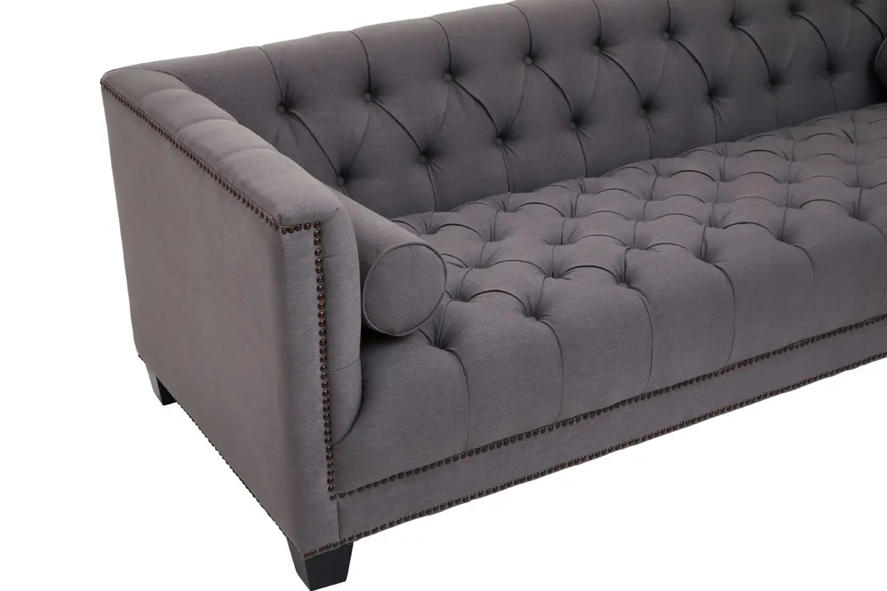 Surina 3 Seat Grey Fabric Sofa