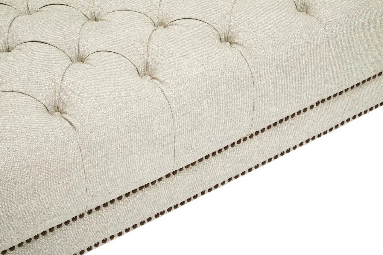 Surina 2 Seat Stone Fabric Sofa