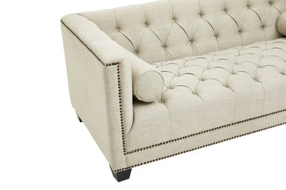 Surina 2 Seat Stone Fabric Sofa