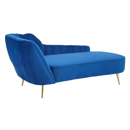 Felizia Midnight Blue Velvet Chaise