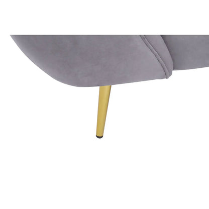 Felizia Grey Left Arm Velvet Chaise