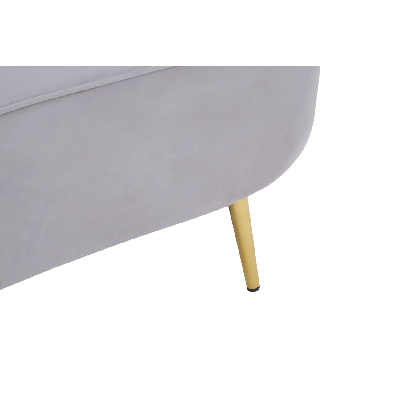 Felizia Grey Left Arm Velvet Chaise