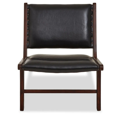 Inca Genuine Black Cow Leather Chair