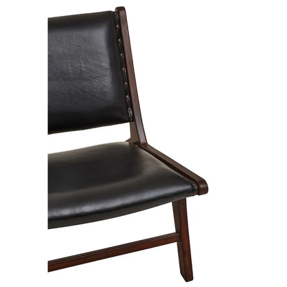 Inca Genuine Black Cow Leather Chair