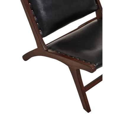 Inca Genuine Black Cow Leather Chair