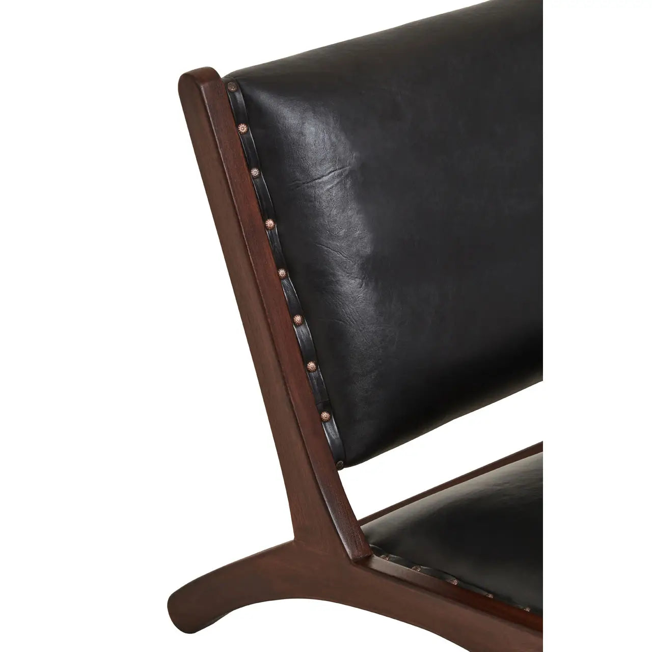 Inca Genuine Black Cow Leather Chair