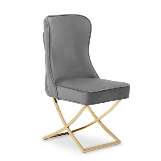 Belle Button Back Grey Dining Chair