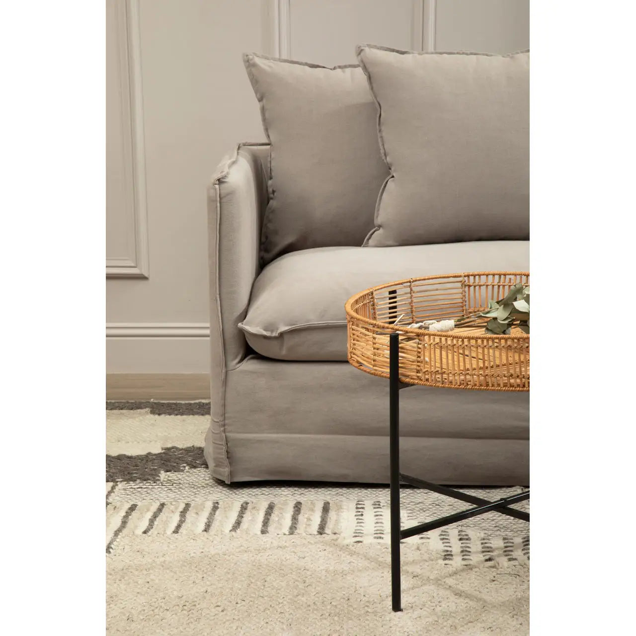 Antibes 3 Seater Grey Sofa