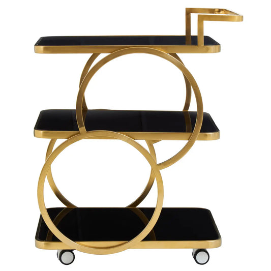 Alvaro Gold Finish Drinks Trolley