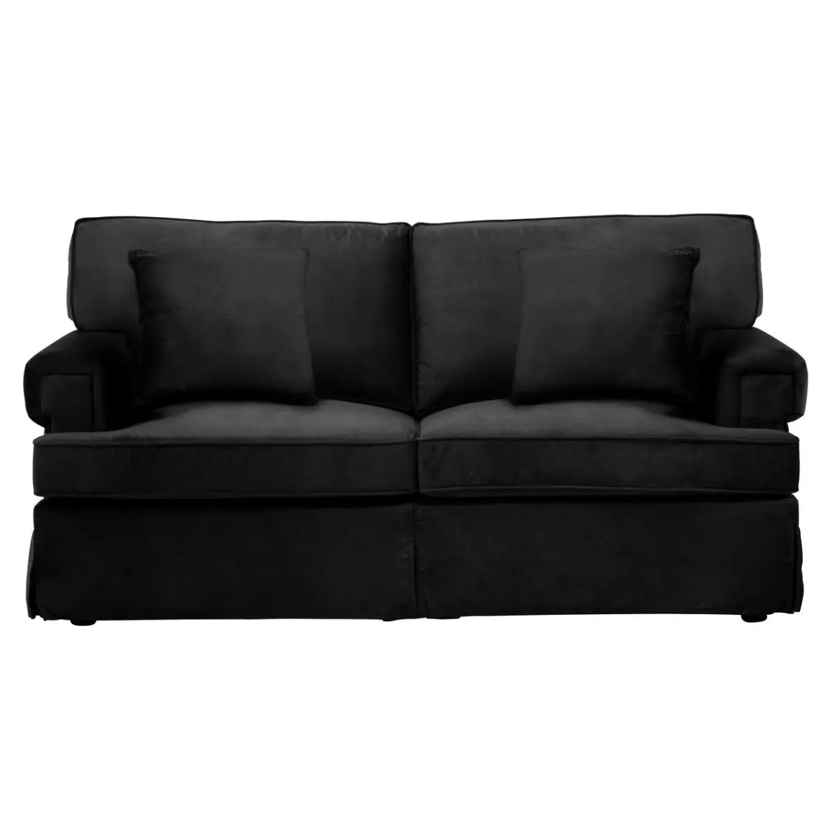 Ralph Two Seat Black Velvet Sofa