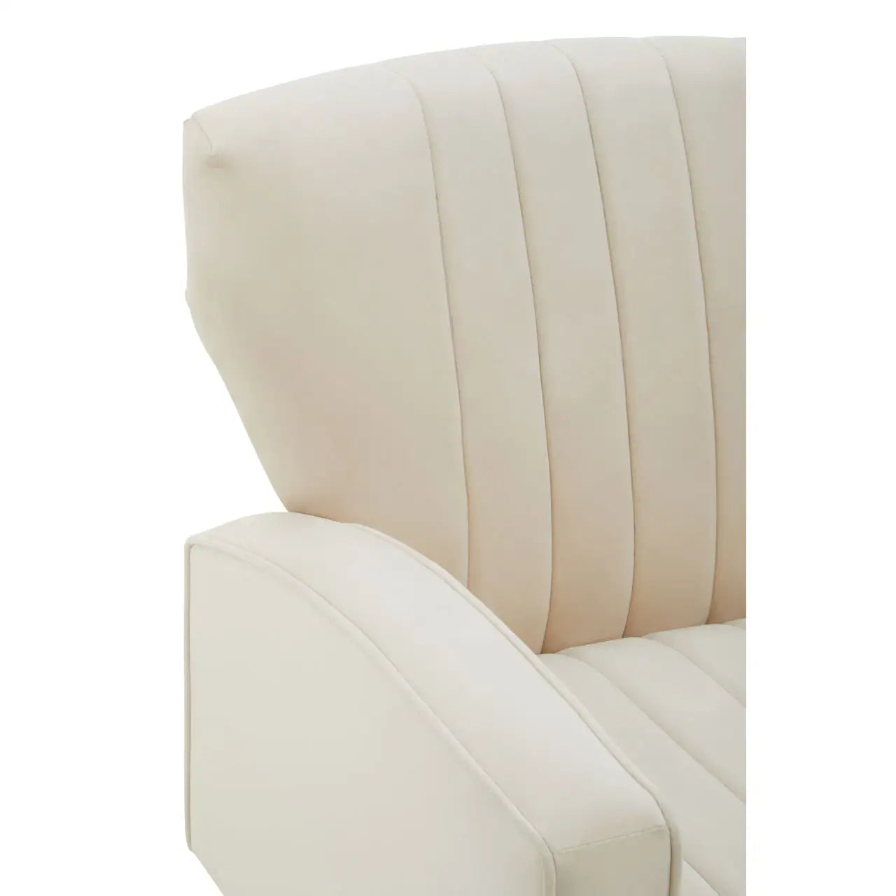 Hayley Natural Velvet Armchair